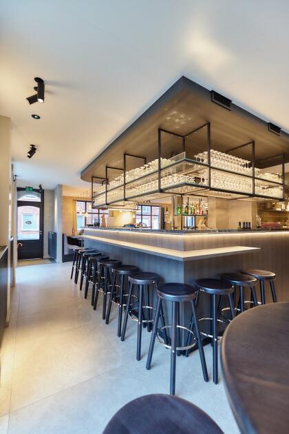 Akoestische en beprinte lichtplafonds horecazaak Langemark