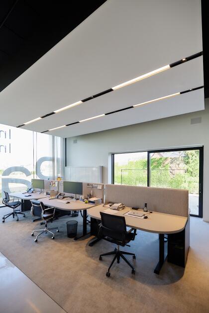 Akoestische spanplafonds diverse ruimtes kantoor Pas Interieur