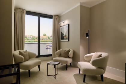 Akoestische spanplafonds en beprinte lichtplafons la réserve Knokke